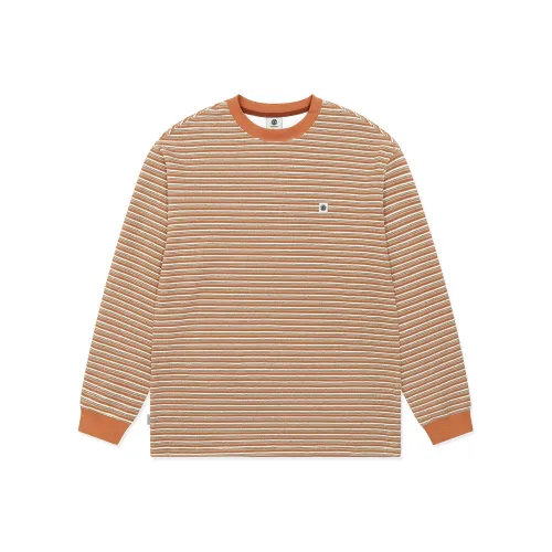 Элемент Длинный рукав T-рубашка Унисекс Закатный оранжевый