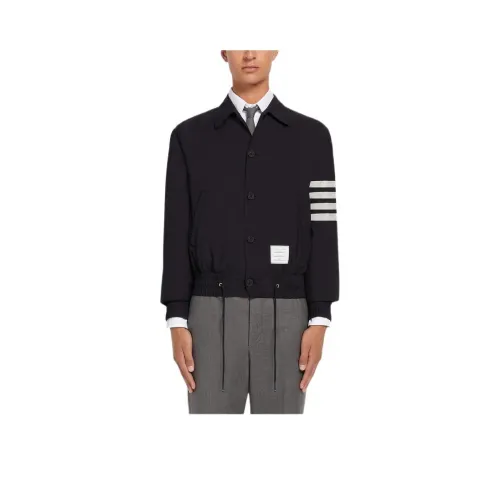 THOM BROWNE Мужские куртки морского синего цвета