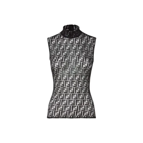 FENDI Черные Женские Майки