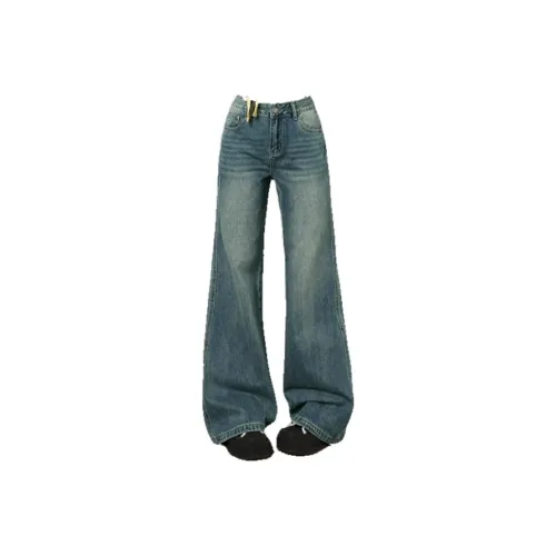 Glona Klio Винтажные синие женские джинсы