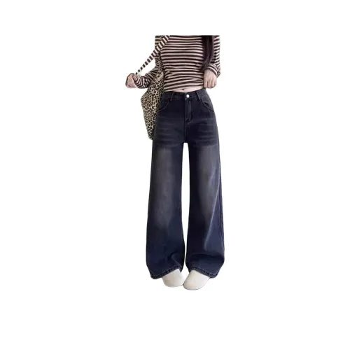 OMOIDAS Черный Серый Флисовые Джинсы с Подкладкой Женские