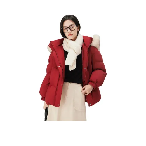 EICHITOO Красный Женский Пуховик