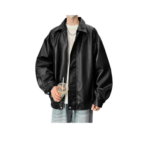 TUOFEI Черный Унисекс Кожаные куртки