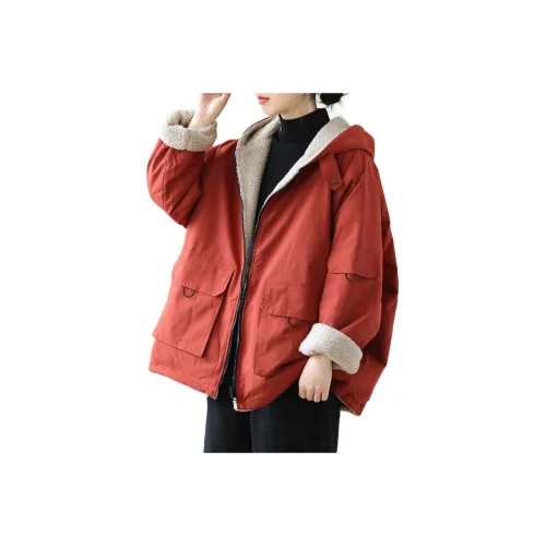 ZIMO Cotton Linen Blend Women's Down Jacket