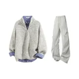 Топ Фотиния Серый + Штаны Светло-Серые