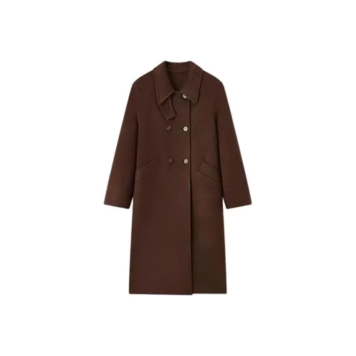 EICHITOO Темно-красное женское пальто