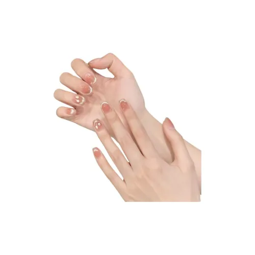 Yun Yue Joe Qinshui Капелька росы Тюльпан Дофаминовая одежда Розовый Улыбка False Nail Короткий LADDER Розовый Градиентный Милый