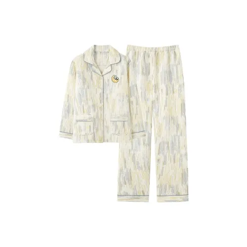 GOYN Светло-желтый серый женский комплект пижам