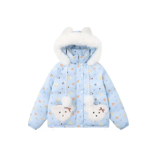 Sky Swan Синий Женские пуховики