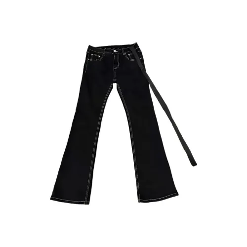 THINGYLAB Черный Лента Мужские Джинсы