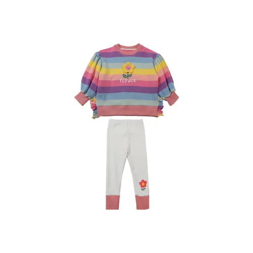 Meter Multicolor Floral Print Комплекты одежды Kids Casual Athletic Wear