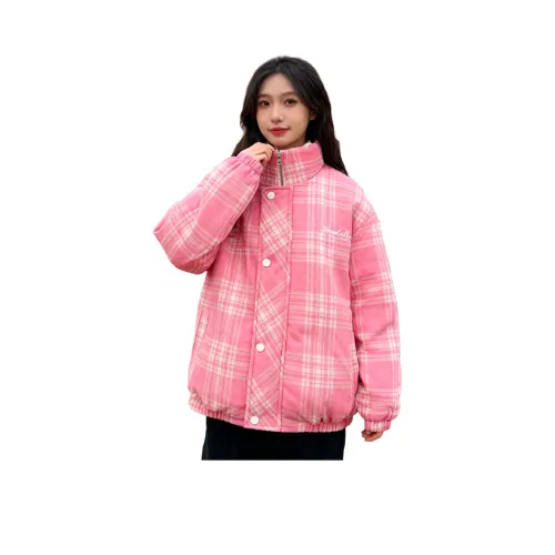 OKPI Розовый Белый Двусторонний Женский Пуховик