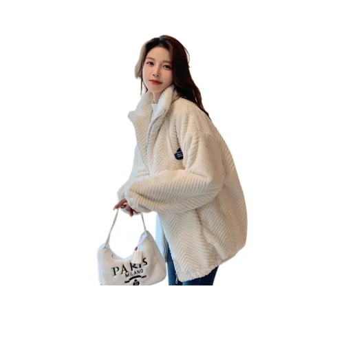 HAPG Экрю Женские Бархатные Куртки