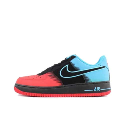 Nike Air Force 1 Амортизация Износостойкие Низкие Кроссовки для скейтбординга Мужские Синий Красный Черный