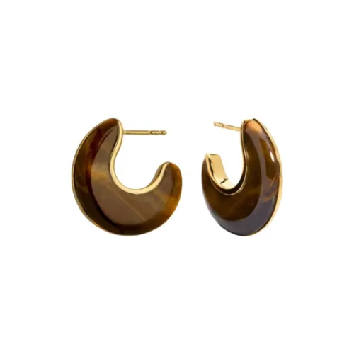 Monica Vinader Переработанное 18K золото посеребренные серьги женские золото