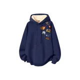 [Thickened Sherpa] Темно-синий Синий (Средний Полная ширина плеча Логотип на левом плече)