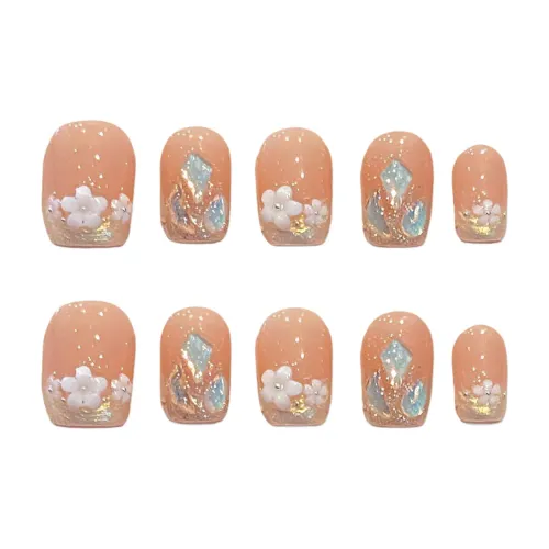 XIAMEIYU Sparkling Baby's Breath Ручной Осветляющий Ногтевой 25 мм Стразы Украшенный Цветочный Мягкий Фальшивый Ногтевой