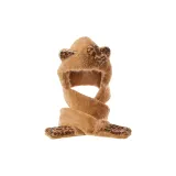 Шапка с ушками с леопардовым принтом 84020244214