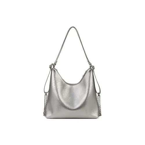 OUBOTE Сумка Tote из синтетической кожи сумка через плечо стандартная Women's Silver