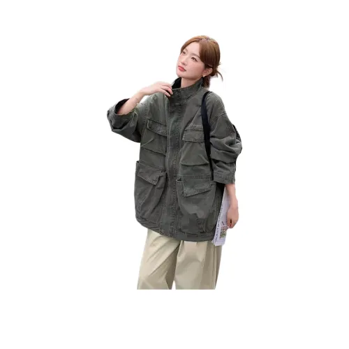 YIWANSHIDUO Зеленый Унисекс Куртки