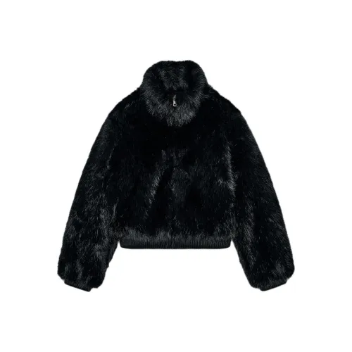 ZARA Черные Женские Бархатные Куртки