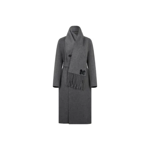 Ann Andelman Темно-серый унисекс пальто