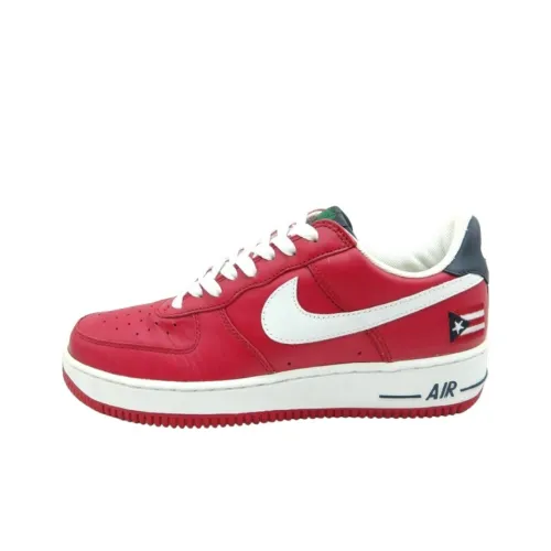 Nike Air Force 1 Амортизация Износостойкие Низкие Кроссовки для Скейтбординга Унисекс Красные