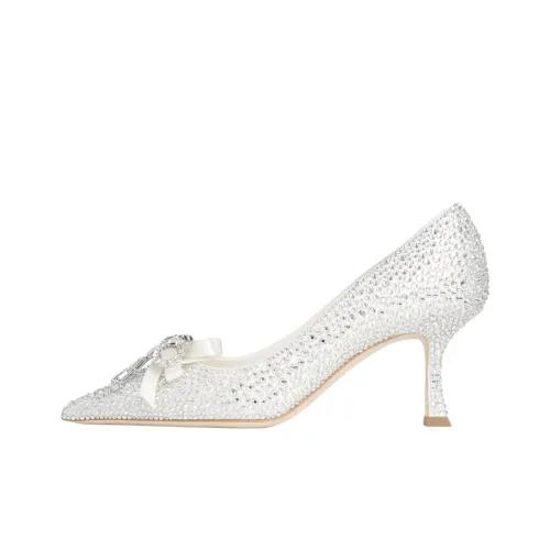 Jimmy Choo Auria Узкий каблук Высокие каблуки 7 см Женские Слоновая кость