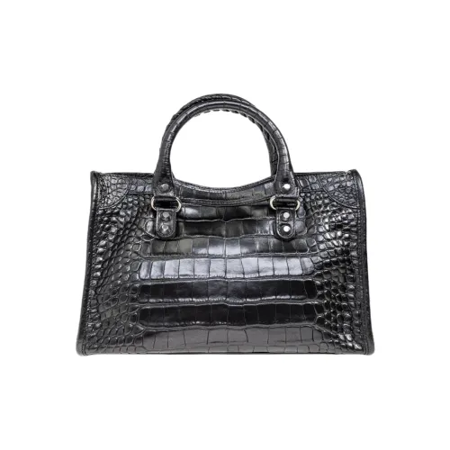 Balenciaga Le City Кожа Сумка Маленькая Унисекс Черная