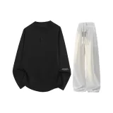 Чёрный топ + Белый и Серый