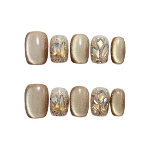 LIANJING [Рябь Effect] Ручная работа Фальшивая Погоня Укороченный Стиль Майярд Искрящийся Чистый Желание Наклейка для Ногтей 22 мм Квадратный