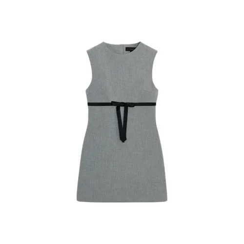 ZARA Light Gray Women's Sleeveless Dresses ZARA Светло-серый Женский Безрукавные Платья