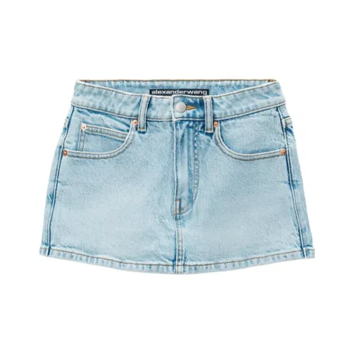 Alexander Wang FW24 Джинсовые короткие юбки Женские Светло-синий