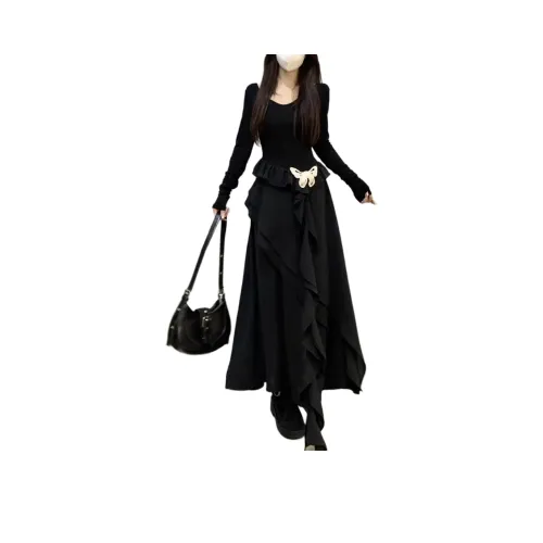 M MAICCO Длинное платье с длинными рукавами женское