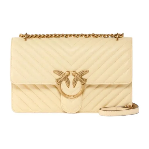 PINKO Classic Love Sheepskin Сумка через плечо Женская Желтая
