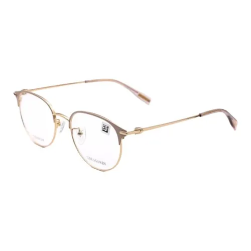 TRUSSARDI Титан Круглые Очки с диоптриями Унисекс Розовое Золото