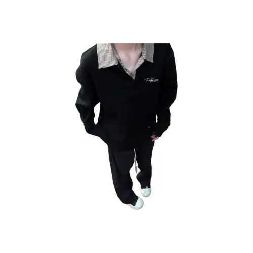 PODGORNOI Черный С подарками Съемный Металл Логотип Мужские Свитшоты