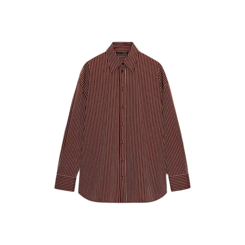 ZARA ZW Series Темно-красный цвет Женские рубашки