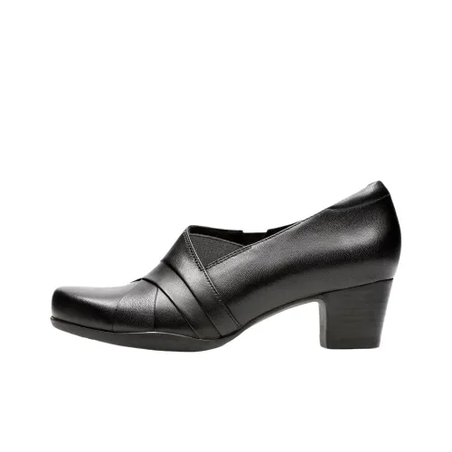 Clarks Rosalyn Adele Грубый каблук Высокие каблуки Женские Черный