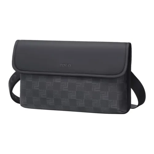 Поло PVC Сумка через плечо Стандартная Мужская Черная