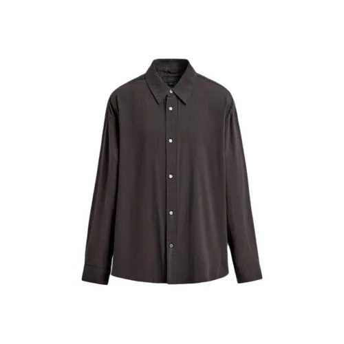 ZARA Collaboration Черные Коричневые Мужские Рубашки