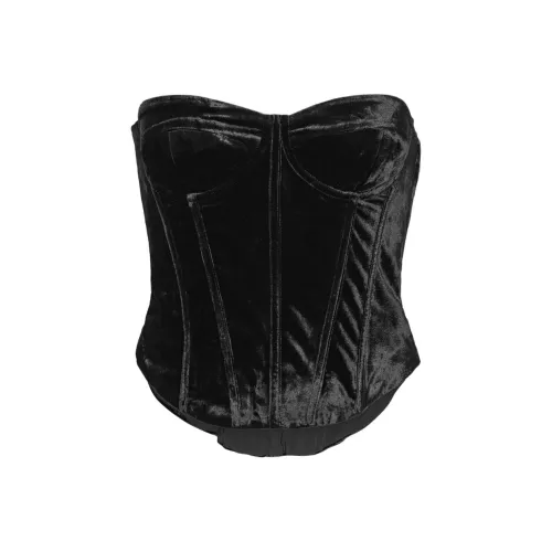 Rotate Черный Женский Топ без бретелек