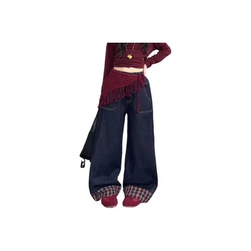 WEILAIZHIXING Джинсовый синий + Юбка Kids Джинсы