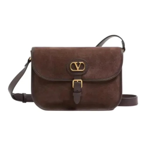 Valentino Garavani Замша Сумка через плечо Мужская Коричневая