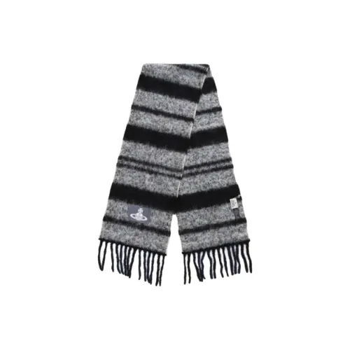 Vivienne Westwood Вязаные шарфы из альпаки женские серые