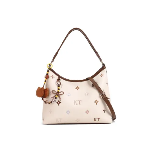 MARKANGARO ПУ (полиуретан) с полиэстером сумка через плечо стандартная женская экрю украшенная рисунком