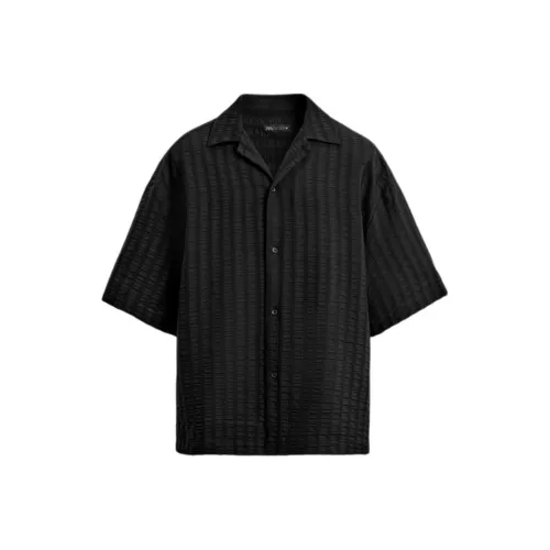ZARA Мужские черные рубашки