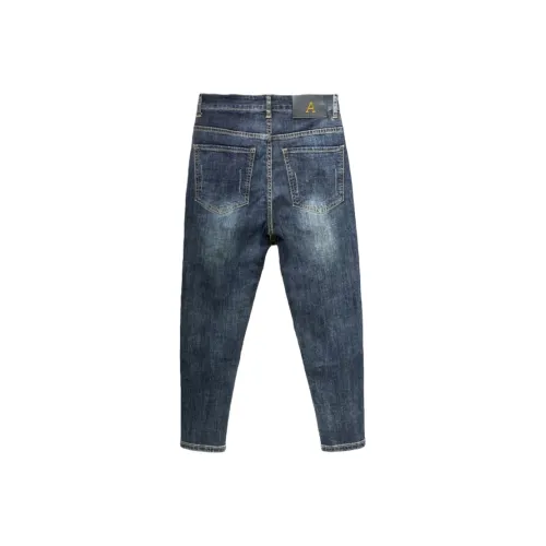 CAT'S PAW Синий Серый Унисекс Джинсы