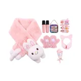 Шарф+Перчатки+Наушники‑меховые+Детская колонка+Милый заколка для волос+Букет+Коробка