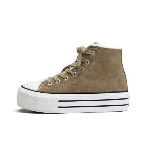 Warrior Термическое покрытие Высота Увеличивающая Устойчивость к истиранию Легкие Высокие Кроссовки для скейтбординга Женские Светлый хаки